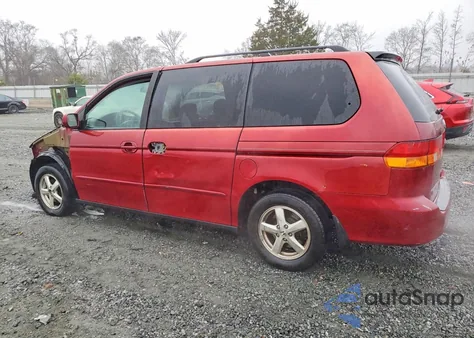 2002 Honda Odyssey Ex from USA, damaged, VIN 5FNRL18622B045846